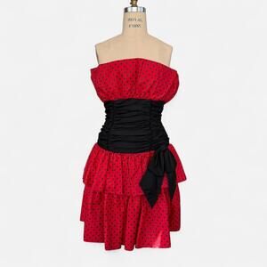 Positively Ellyn 1980s Cocktail Peplum Dress, Women’s 0